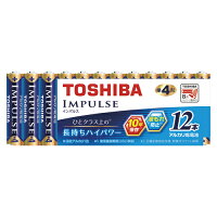 TOSHIBA インパルス アルカリ乾電池 単4 12本パック LR03H 12MP